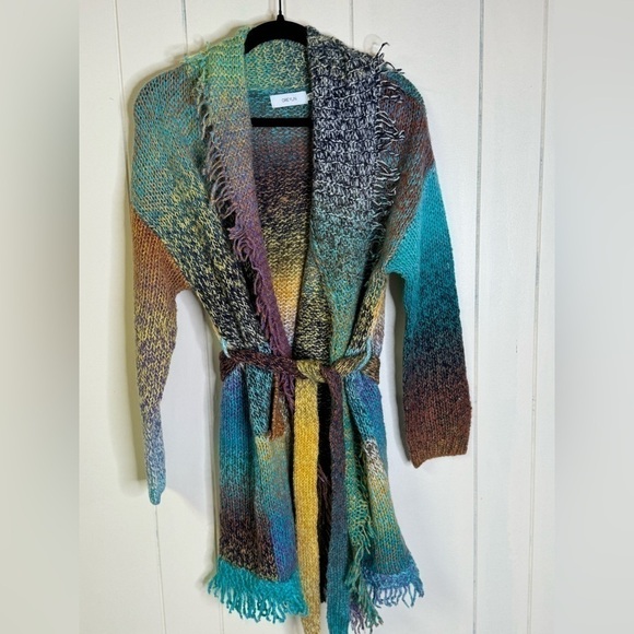 Anthropologie Greylin Natalia Fringed Cardigan M - Picture 5 of 9